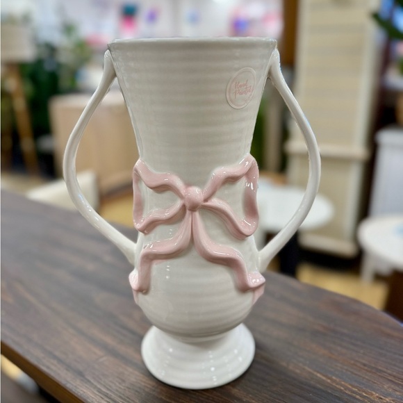 Other - Tall Pink Bow Vase Coquette Style New Release